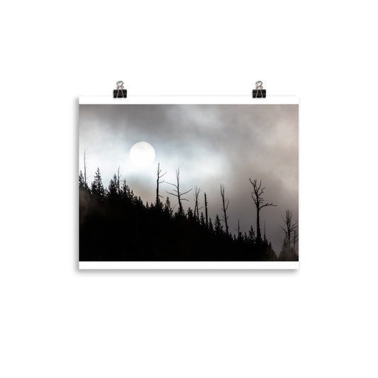 Steamy Sunrise Over Roaring Mountain UnFramed Art Print Poster Ready for Framing